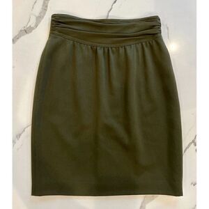 Escada Vintage Wool Pencil Skirt in Dark Green Size 4